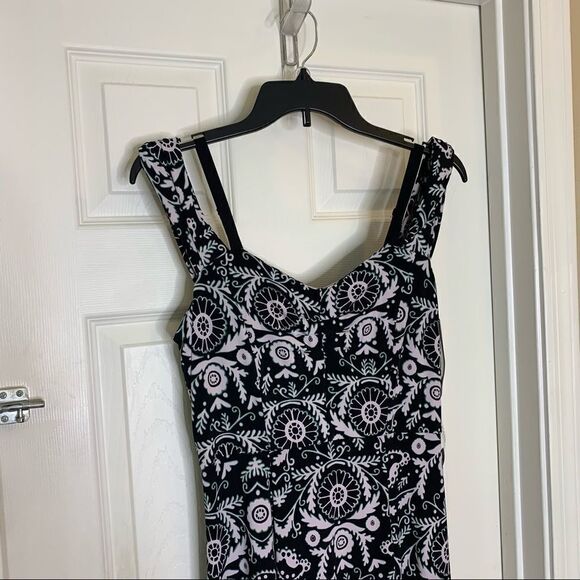 New York & Company X Eva Mendes Size Small Black, White, Green Maxi Dress - Picture 4 of 13